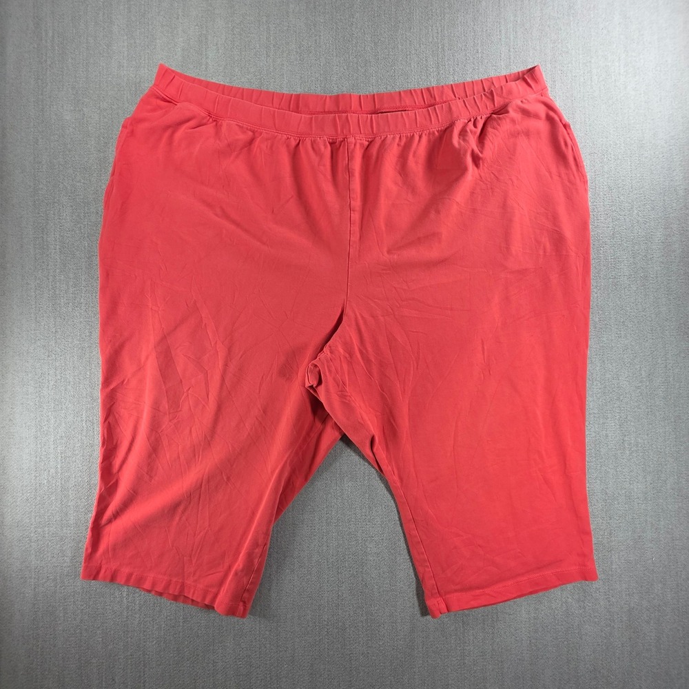 Catherines‎ Capri Leggings Women 3X Petite Coral Suprema Collection Stretch